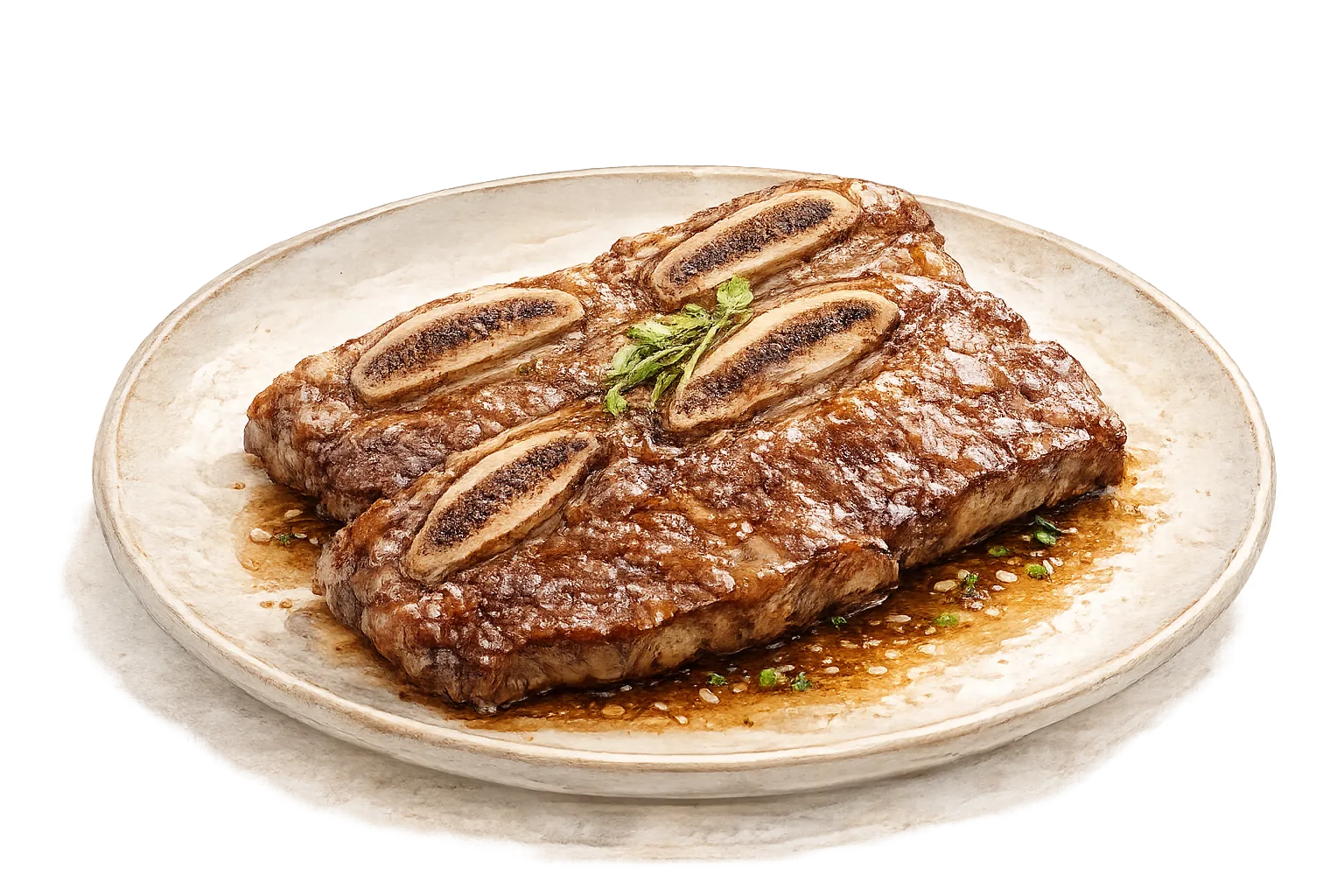 Grilled beef short ribs
