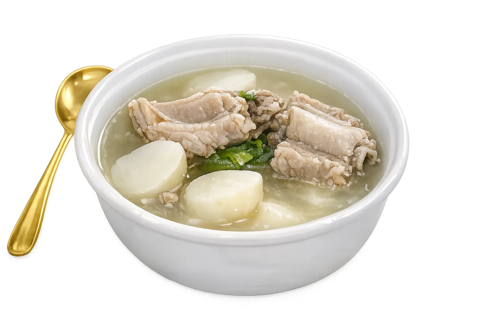 Yam and pork rib soup