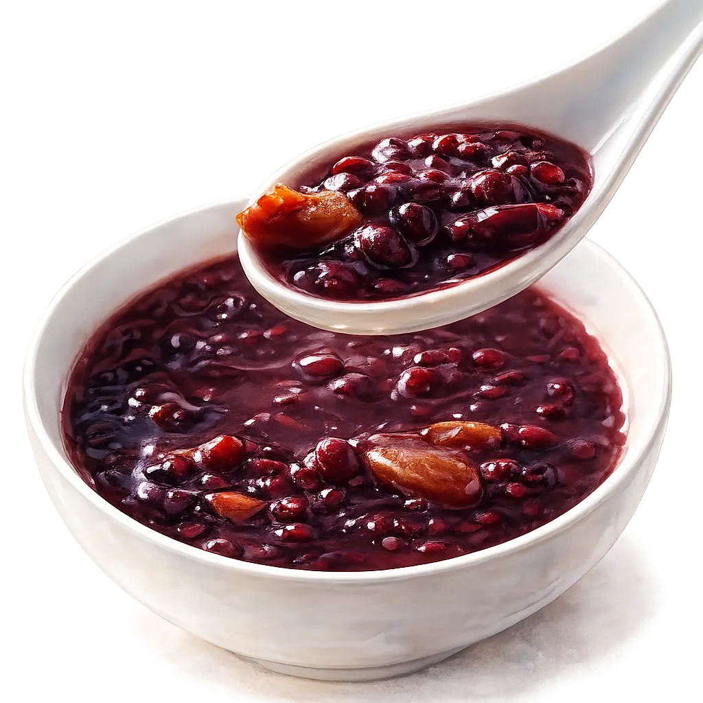 Red bean and purple rice porridge
