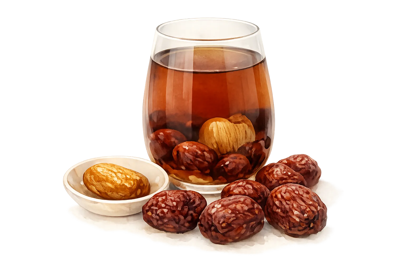 A warm red date tea